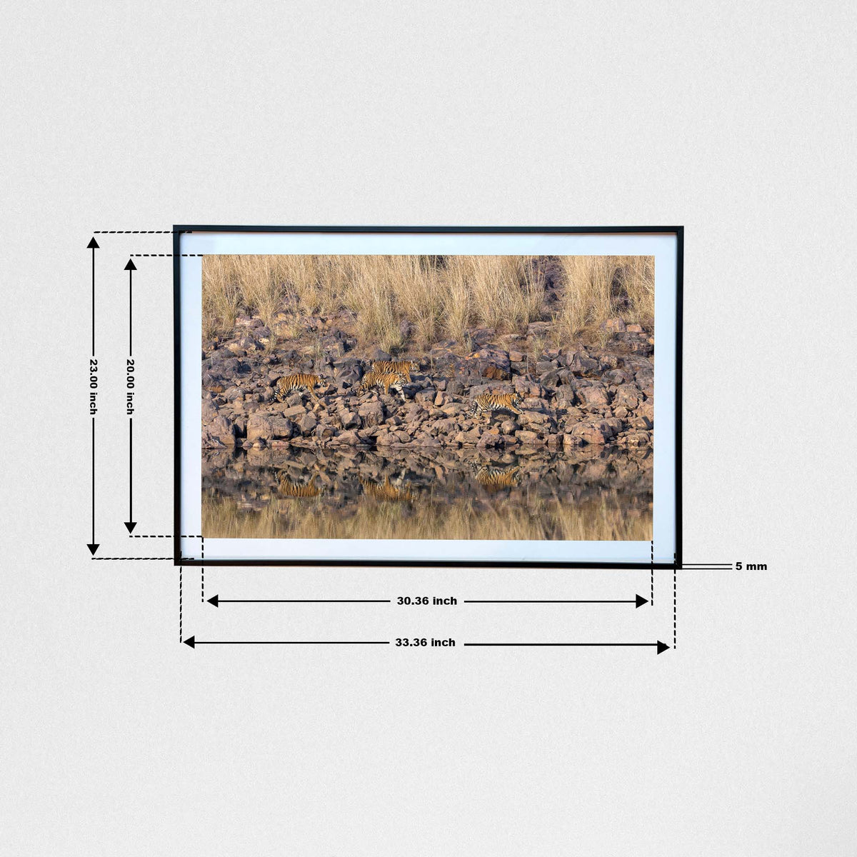 Rocky trail, mirrored journey -  Photograph Print with Frame