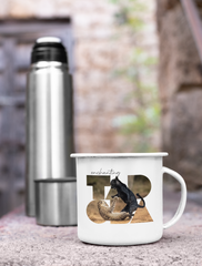 Leopard Photoseries - Stylish Travel Friendly White Metal Mug