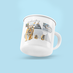 Tiger and Cubs Photoseries - Stylish Travel Friendly White Metal Mug