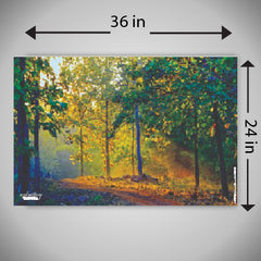 Enchanting Landscape Sunrays - A wildlife inspired high quality printed wall decorative poster