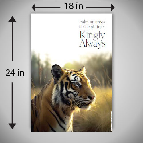 Kingly - A wildlife inspired high quality printed wall decorative poster