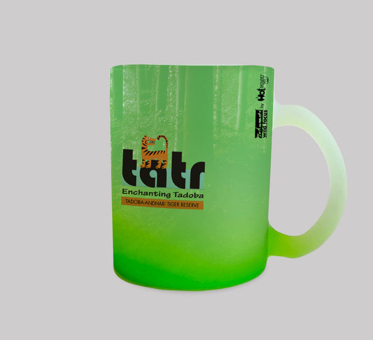 Take a Ride on Green Side - Natural Charm Premium and Classy Gecko Green Shaded Glass Mug