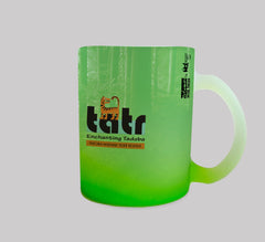 Take a Ride on Green Side - Natural Charm Premium and Classy Gecko Green Shaded Glass Mug