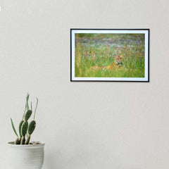 Taking it slow in the lush green daybed -  Photograph Print with Frame