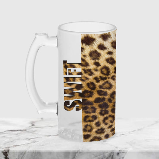 Swift Leopard Skin - Beer Loved Premium Printed Glass Beer Mug