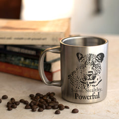 Silent Leopard - Prestigeous and premium Double walled Stainless Steel Coffee Mug