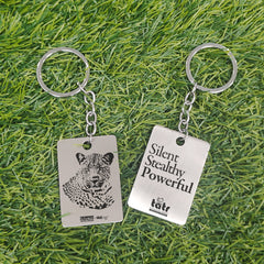Leopard Stealthy - Royal Accessory Good Quality Stainless Steel Keychain (Rectangle)