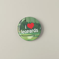 Leppy the Leopard Kids No Pin Twin (Double Sided) Premium Quality Stainless Steel Badge