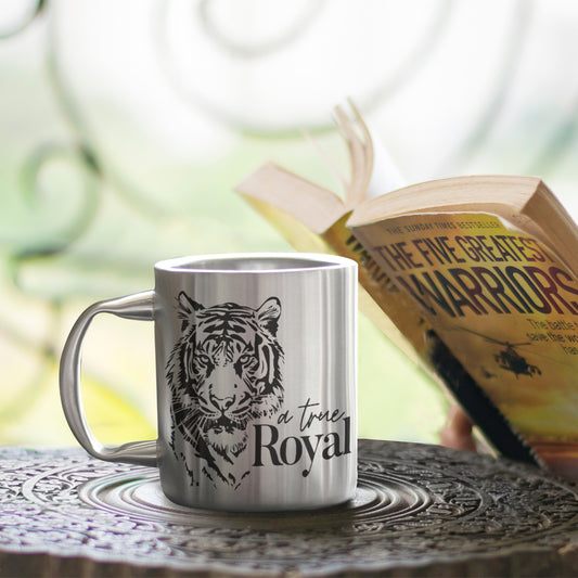A True Royal Tiger - Prestigeous and premium Double walled Stainless Steel Coffee Mug