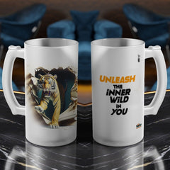 Unleash the Wild - Beer Loved Premium Printed Glass Beer Mug