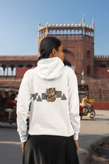 Charging Tiger - Experience Nature's Beauty with Premium & Stylish Cotton Printed Pullover Hoodies for Kids (White)