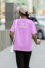 Fierce & Beautiful - Pure Cotton Graphic Printed Roundneck Oversize T-Shirt