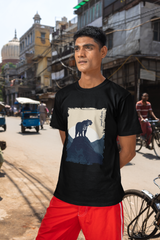 Jungle Diaries Tiger - A Premium Black printed designed cottton round neck T-shirt (Black)