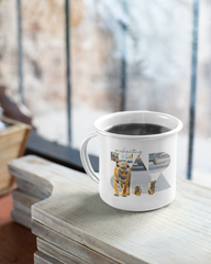 Tiger and Cubs Photoseries - Stylish Travel Friendly White Metal Mug