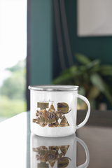 Tiger Photoseries - Stylish Travel Friendly White Metal Mug