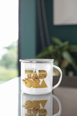 Deer Photoseries - Stylish Travel Friendly White Metal Mug