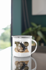 Leopard Photoseries - Stylish Travel Friendly White Metal Mug