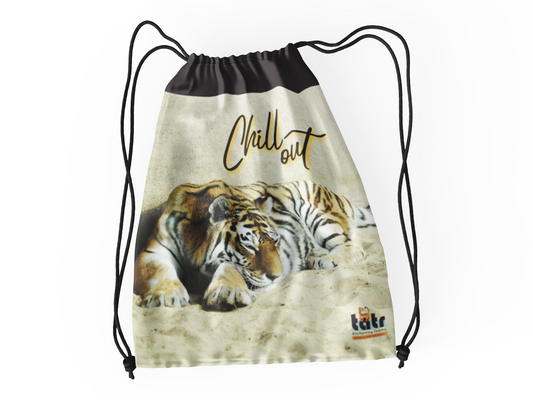 Chill Out - Beautiful Modern Design Premium Fabric Multipurpose Drawstring Bag