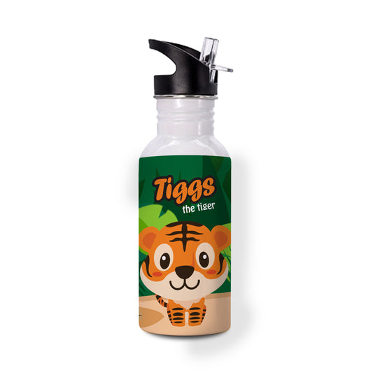 Tiggs the Tiger - Fun & Colorful Printed Stainless Water Bottle for Kids (500 ml)