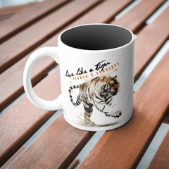 Live Like a Tiger - Stylish Black Inside Premium Ceramic Mug